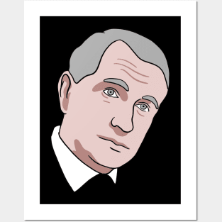 Georges Bataille Minimal Portrait - Philosophy Posters and Art